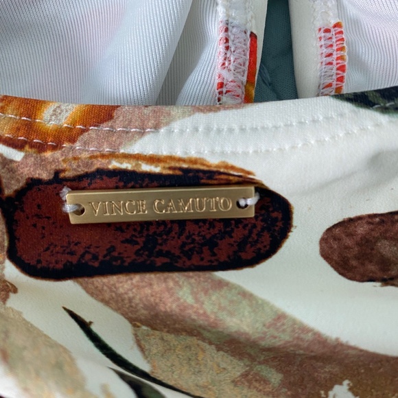 NWT Vince Camuto Seychelles Floral Tie Front Halter One-Piece Sz 8 - Picture 7 of 8